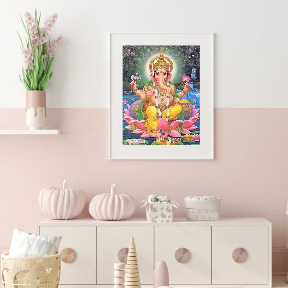 Diamond Painting - Full Round Drill - Buddha Elephant(30*40cm)