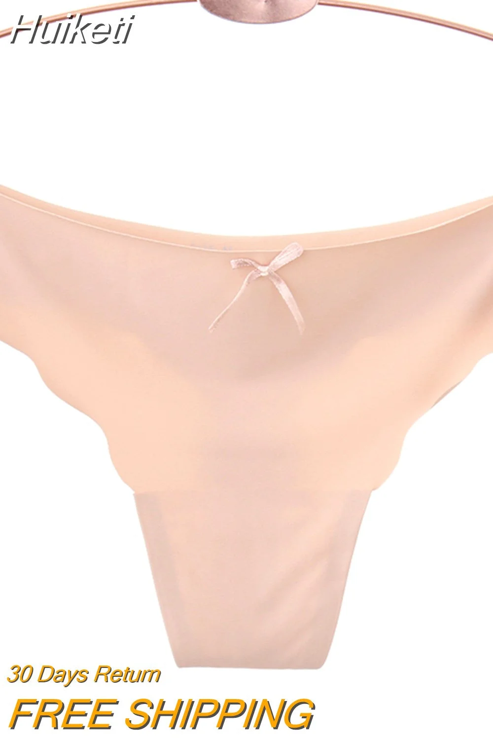Huiketi Tangas Seamless Panties G-String Thongs Underwear Women Spandex Underpants Low Rise Ice Silk M L XL Undershorts