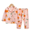 Kid Baby Boy Girl Casual Loose Soft Long Sleeve Pajamas