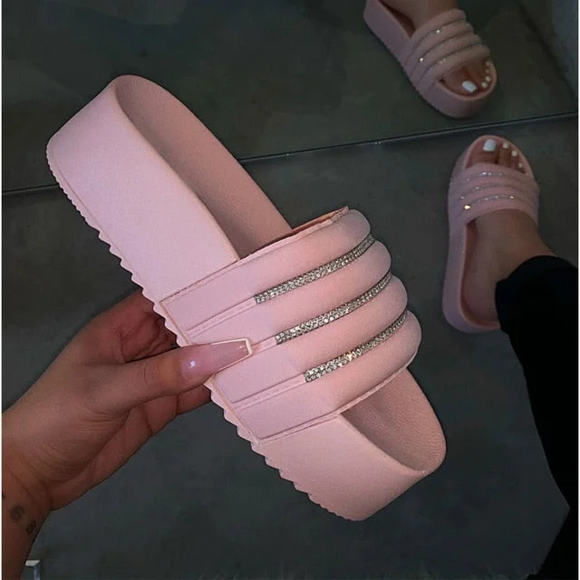 Casual Thick Platforms Slippers Beach Sandals F693