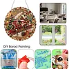 TrainDIY Diamond Painting Pendant 24cm Double-Sided Crystal Resin