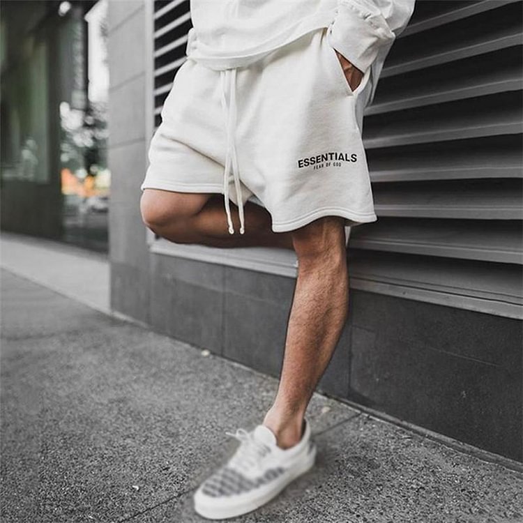 Letter print sports casual shorts