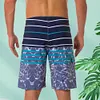 Gioiacombo&trade; Pantaloni da spiaggia casual da uomo con stampa surf a righe
