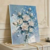 (30x40cm)DIY Pearl Painting Framed Flower Handmade Pearl Material Art Kit Living Room Decor