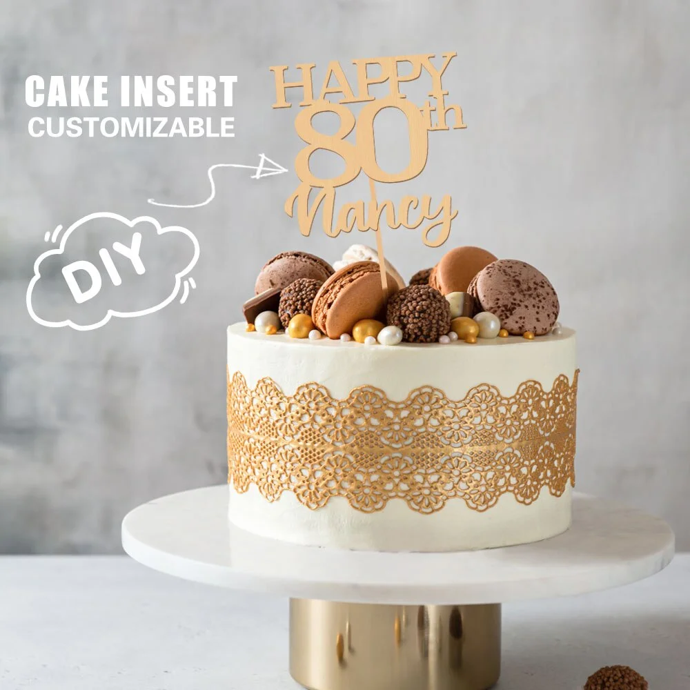 Custom Wedding Cake Topper Decor Happy Birthday Cake Topper Personalized Wedding Cake Topper Party Decoration For Anniversary