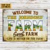 Personalized Names：Welcome Farm Sweet Farm - Vintage Metal Tin Signs/Wooden Signs