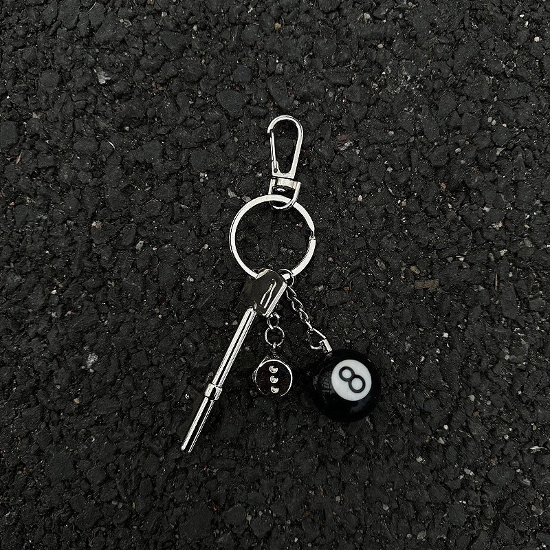 Retro Minimalist Key Dice Alloy Plating Bag Pendant Keychain