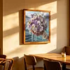 Seaside Pansy Beaded Bouquet Special Shaped 5D DIY Partial Drill Diamond Painting Kits for Adults Beginners Home Decor Diamonds Dots Gem Art Kits 11.81 X11.81inch