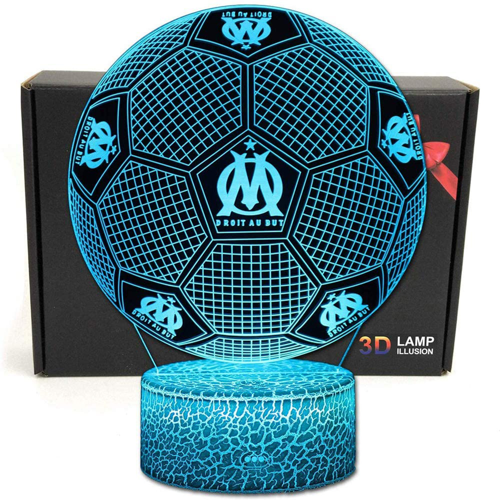 

3D Soccerball LED Colorful Touch Remote Control Night Lamp, 501 Original