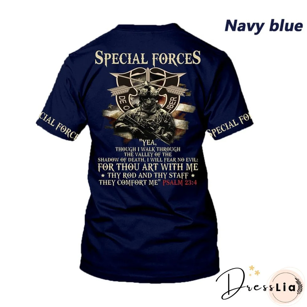 Special Forces Yea Though I Walk Through The Valley of The Shadow of Death T Shirt