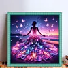 Beach Butterfly Dress Girl - 11CT Stamped Cross Stitch - 45*45cm