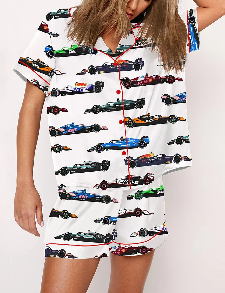 Formula One F1 2025 Cars Print Pajama Set