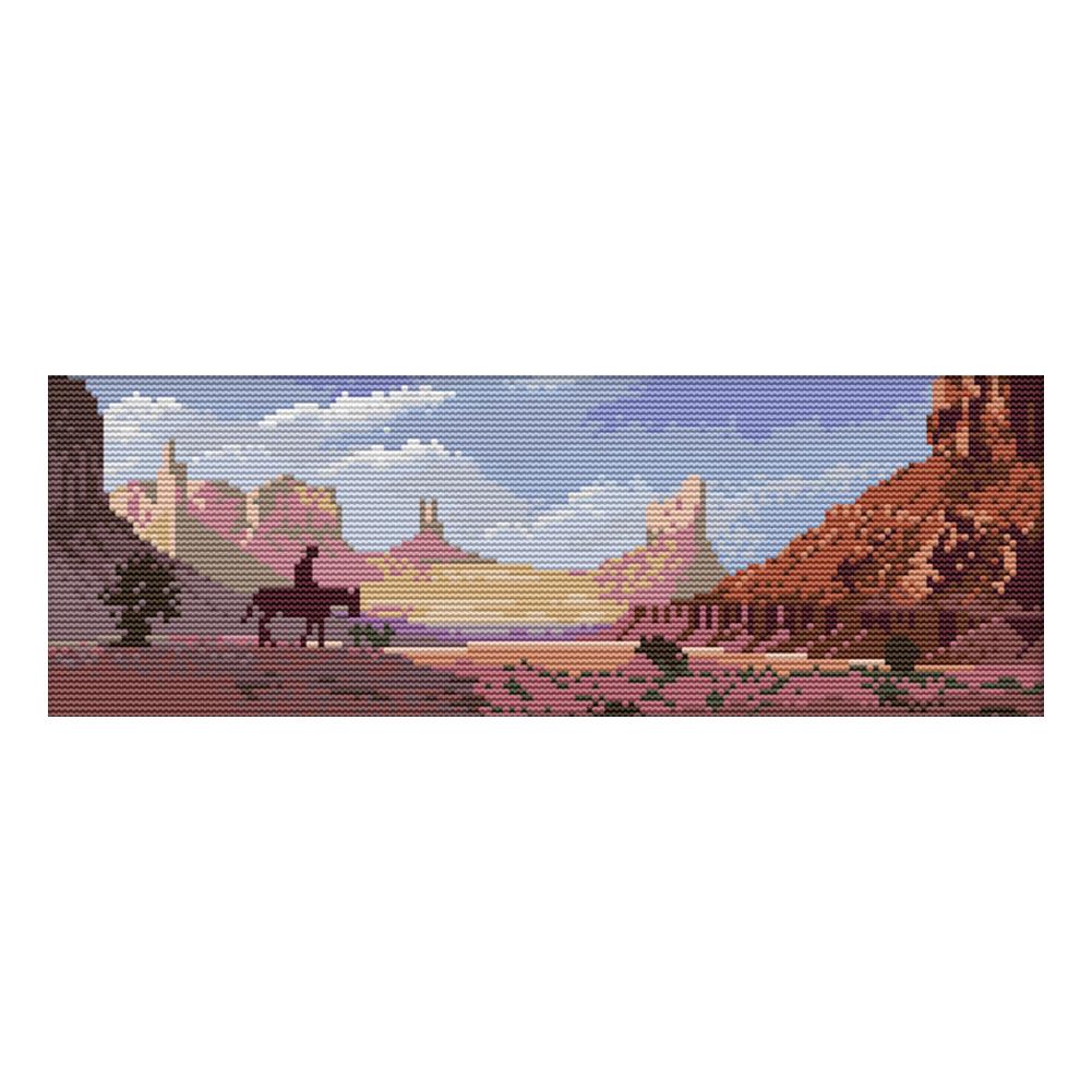 

Grand Canyon of the West - 14CT Stamped Cross Stitch - 38*16cm, 501 Original