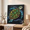 Framed Turtle - DIY Button Art Painting Kit for Creativity DIY Pearl Dot Crafts for Gift Home Wall Decor 30*30CM