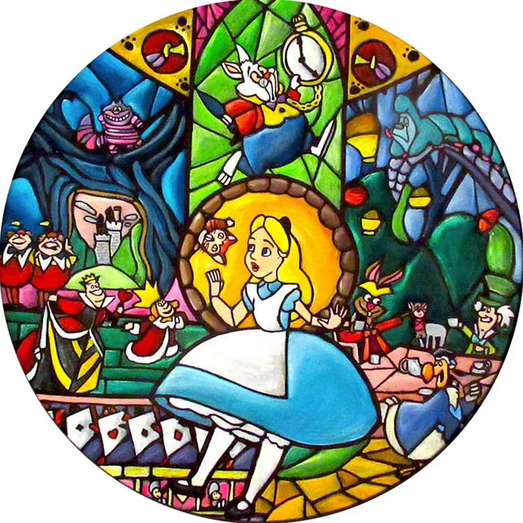 Alice In Wonderland 35*35CM (Canvas) Full Round Drill Diamond Painting gbfke