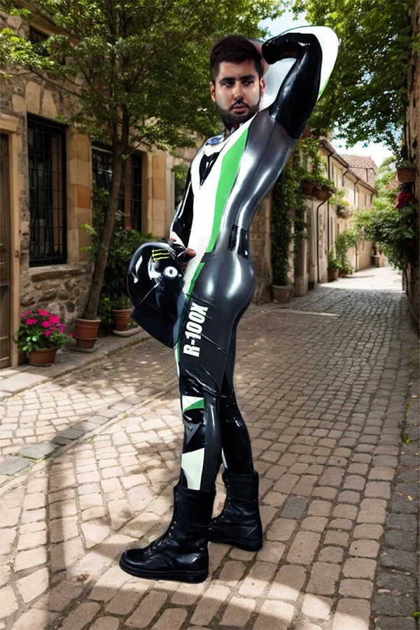 Men Latex Catsuits R-100X MotoGP Biker