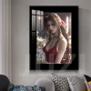 Looking Back Aerith Gainsborough Decorative Painting - (FF7) Final Fantasy VII Decorative Painting - JuZi Studio