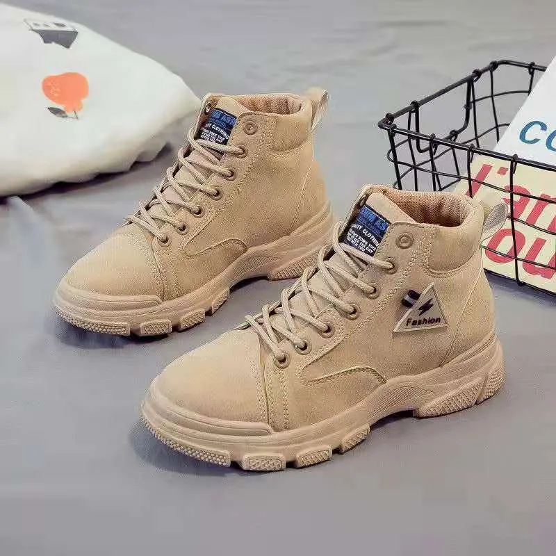 Ladies thickened sneakers 2021 winter thick-soled fur all-in-one women boots plus velvet snow boots beige fashion women's shoes