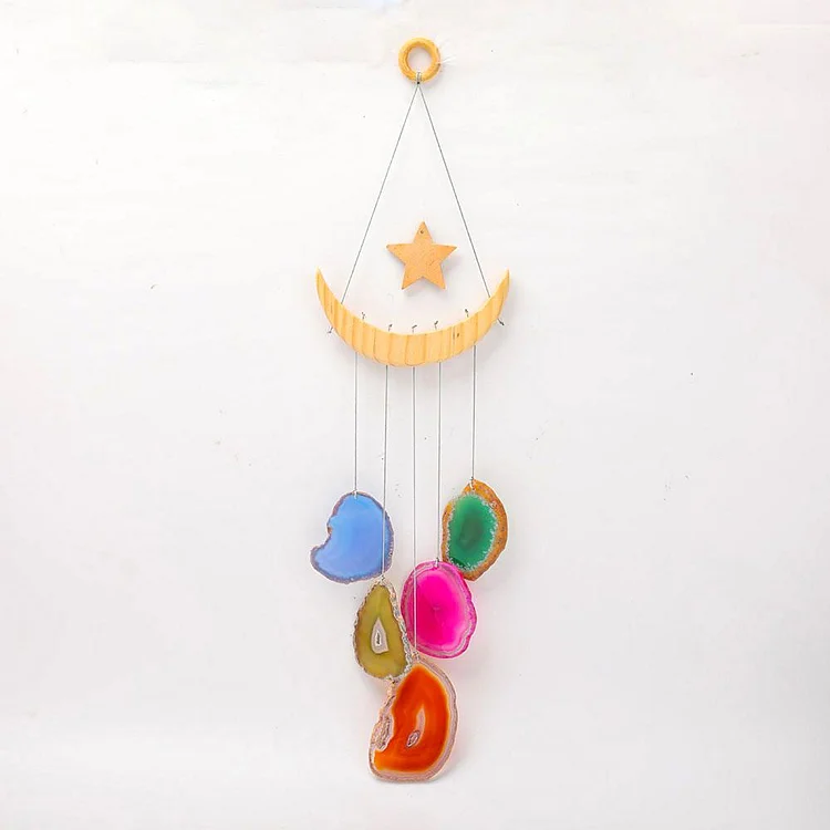 Agate Colorful Wind Chimes Hanging Ornament