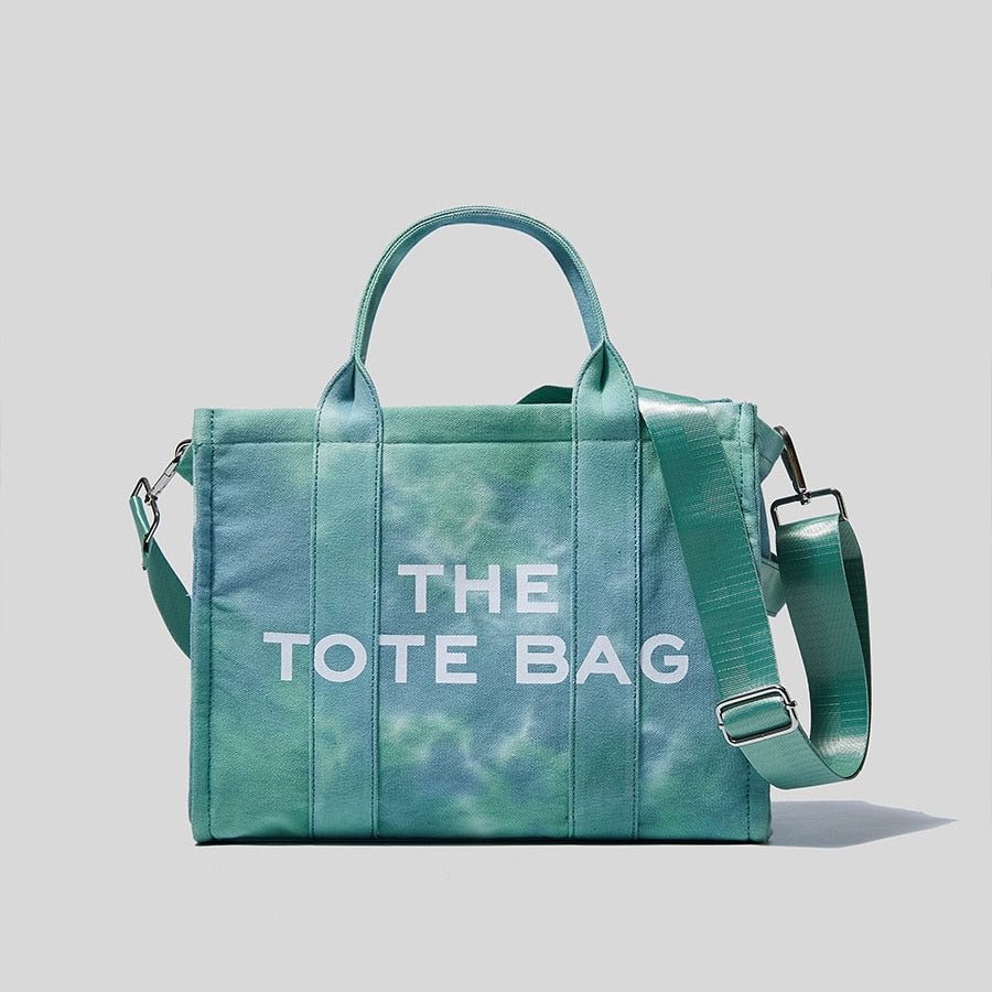 Canvas Print Letter Tote Bag Travel Shoulder Dyed Shopping Bag Fashion Handbags Designer Crossbody Bag for Women 2021