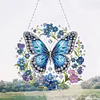 (US Only)2D Flat DIY Butterfly Diamond Art Pendant Window Hanging Art for Home Decor