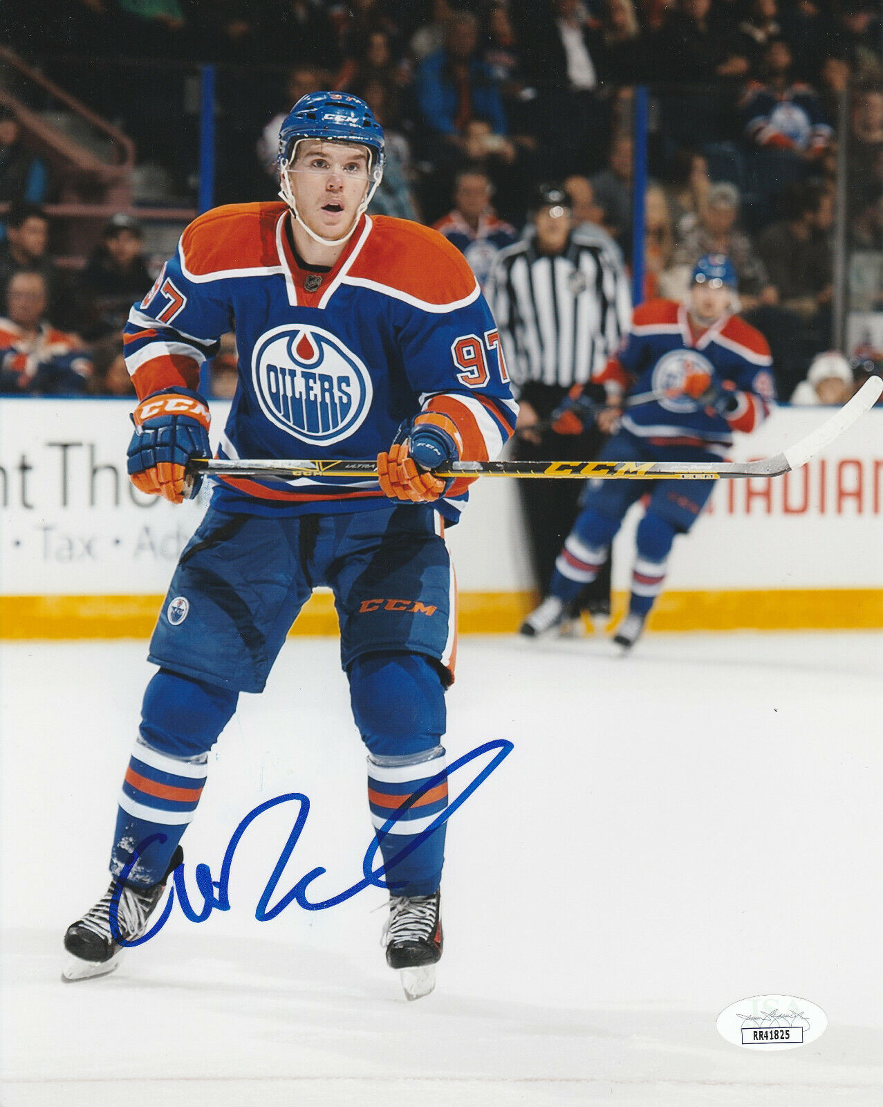 NHL SUPERSTAR CONNOR McDAVID SIGNED EDMONTON OILERS 8x10 Photo Poster painting JSA COA Autograph