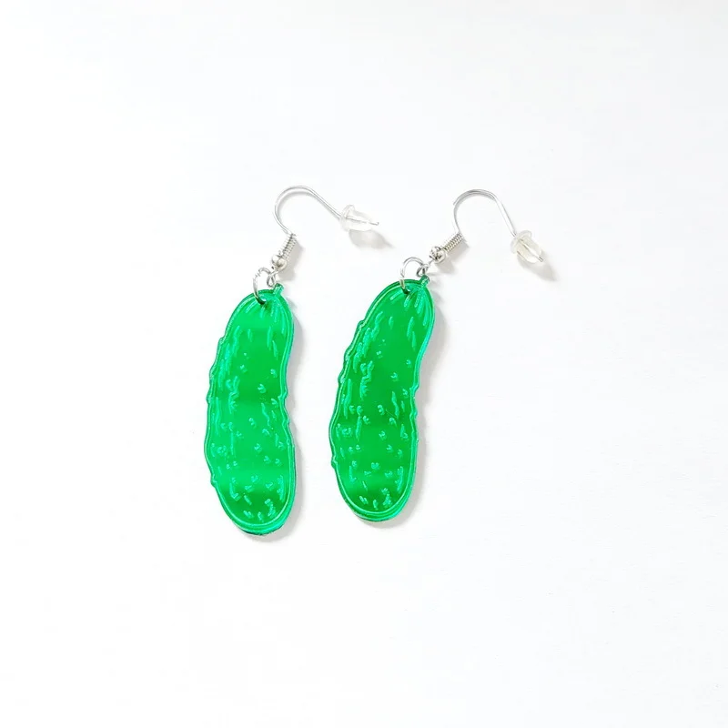 Acrylic Pickle Earrings