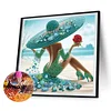 (4er Pack) Schöner Rock Mädchen - Speziell geformtes Diamond Painting - 30*30cm