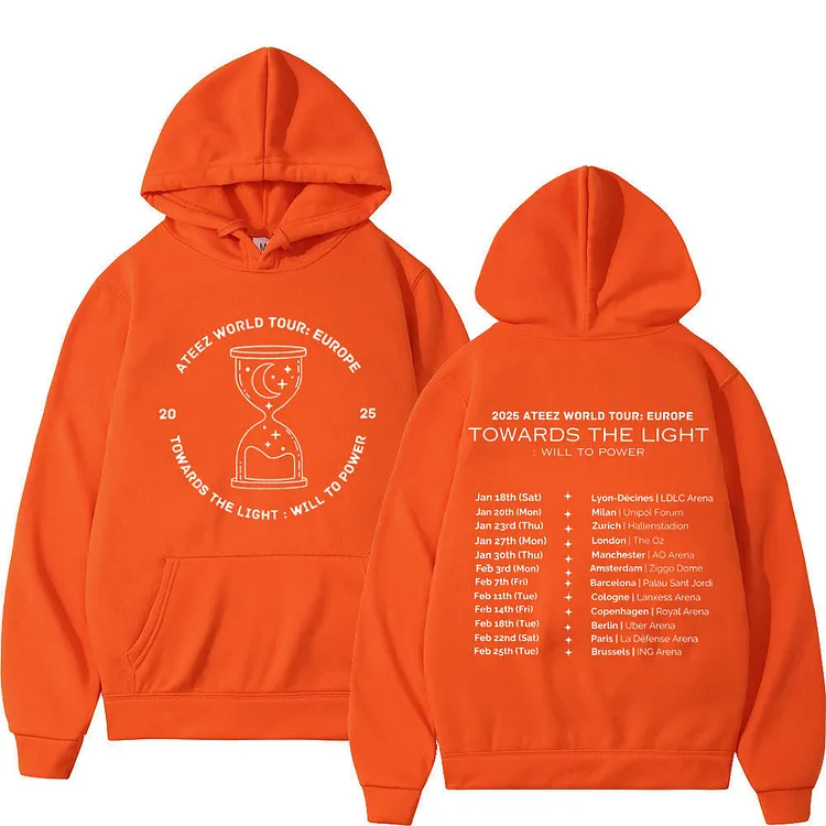 2025 Ateez Towards The Light: Will to Power World Tour Graphic Hoodie
