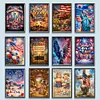 Independence Day Full DIY 5D Round Drill Diamond Painting Kit Large Size 40x60cm Diamond Dots Paintings Picture Arts Craft for Adults/Beginners Home Decor