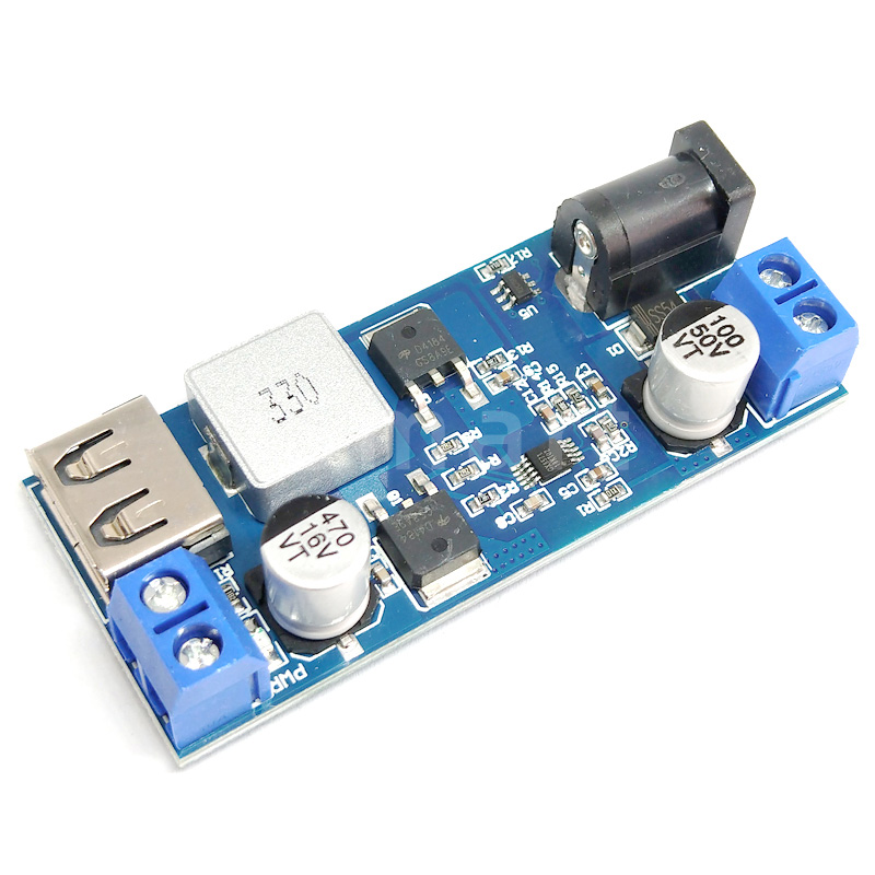24V 12V to 5V 5A DC-DC Buck Converter board Adjustable USB Power Supply Module