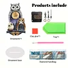 (US Local)Acrylic Special Shape Owl Diamond Painting Clock Ornaments Kit for Home Decor