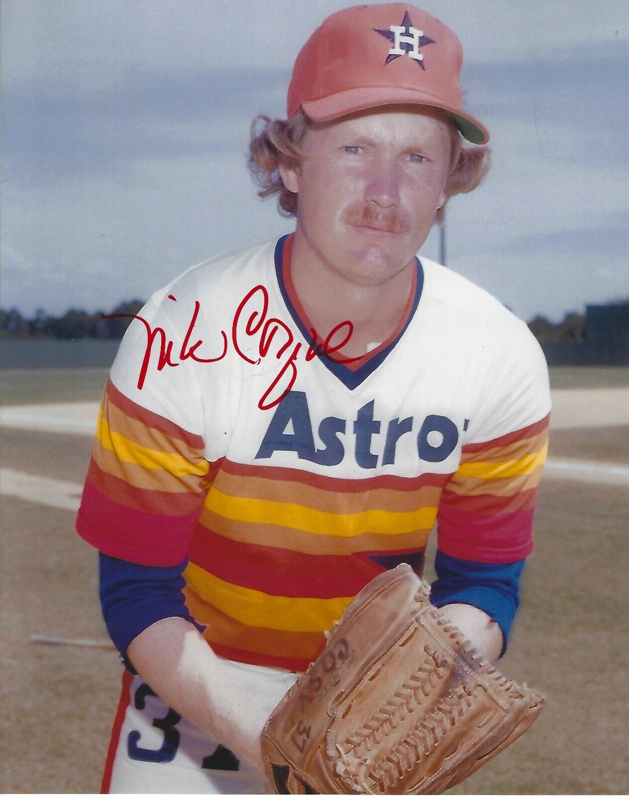 Signed 8x10 MIKE COSGROVE Houston Astros Autographed Photo Poster painting - COA