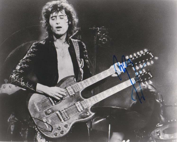 REPRINT - JIMMY PAGE Led Zeppelin Guitarist Guitar Signed 8 x 10 Photo Poster painting RP