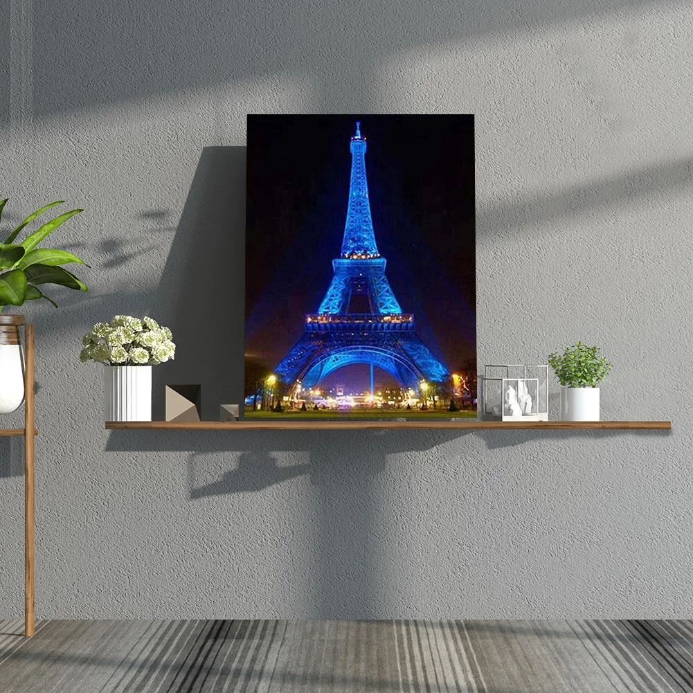 Diamond Painting - Full Round Drill - Eiffel Tower(30*40cm)
