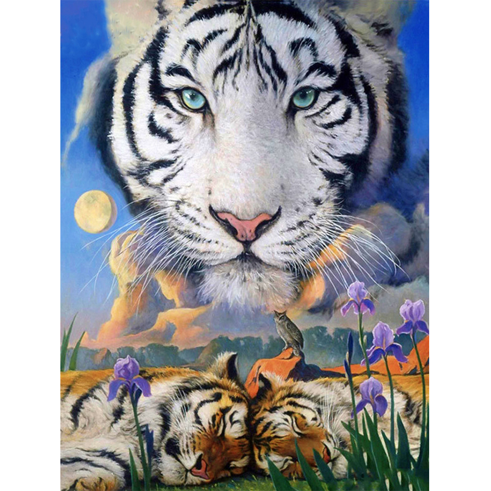 

Multi-Size) Tiger - Round/Square Drill Diamond Painting, Square diamond, 501 Original