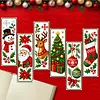 14CT 2 Strands Cross Stitching Bookmark Kit for Teachers Bookworms Women Readers 6PCS Single-Sided Stamped Embroidery Page Marker Set Handmade Thread Embroidery Craft 30 x 50cm tapestrymarket