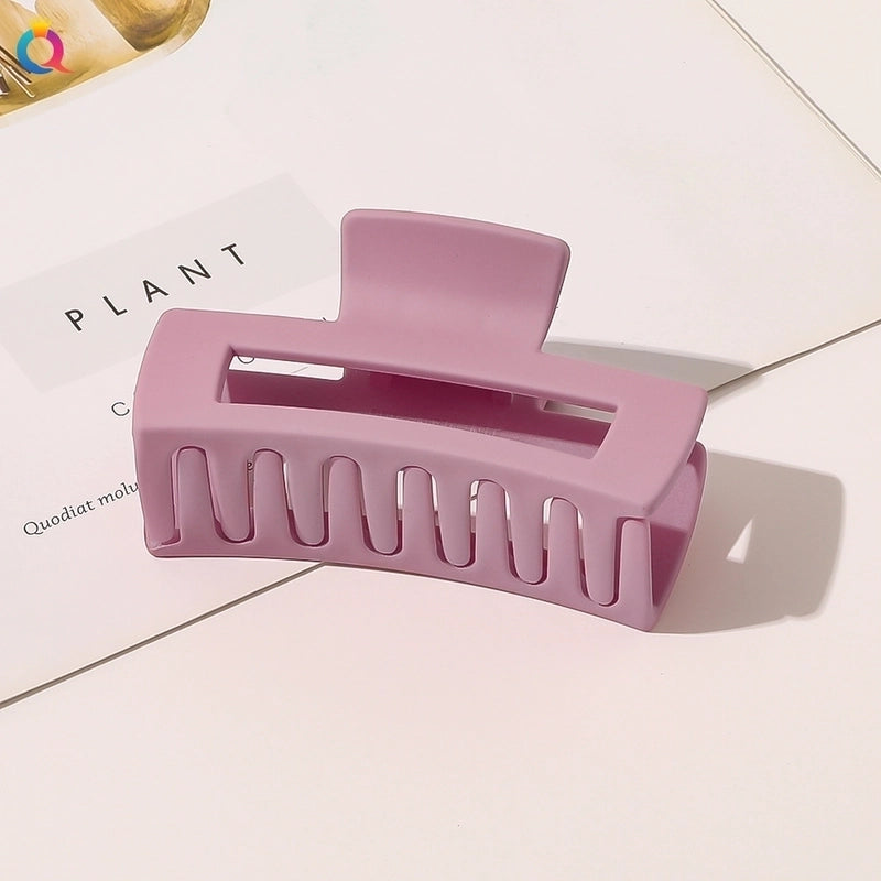 Minimalist Solid Color Plastic Hair Claws