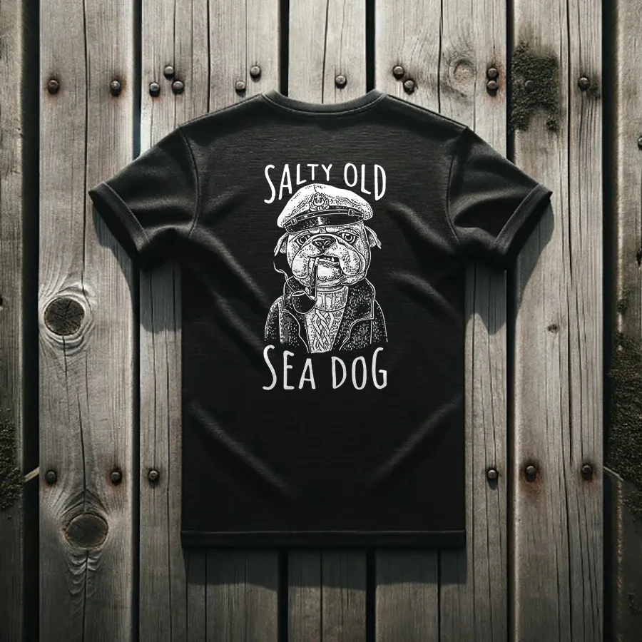 Salty Old Sea Dog Printed Men's T-shirt