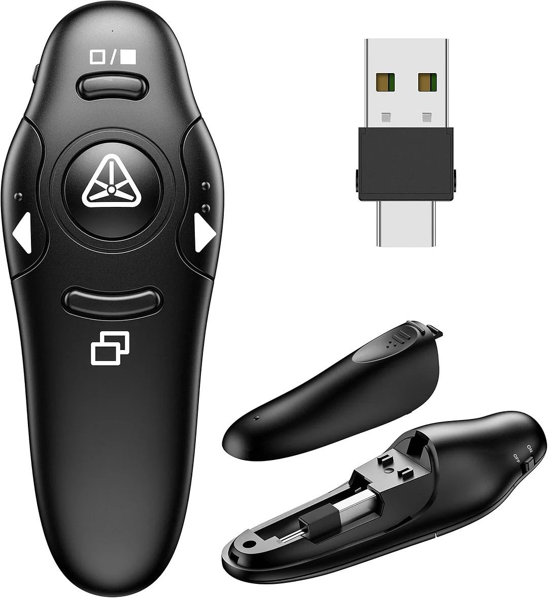 Presentation Remote Clicker, Wireless Presenter for PowerPoint Presentation Remote, RF 2.4GHz USB for Mac, Keynote, Computer, Laptop(UPC/EAN:701473805955)