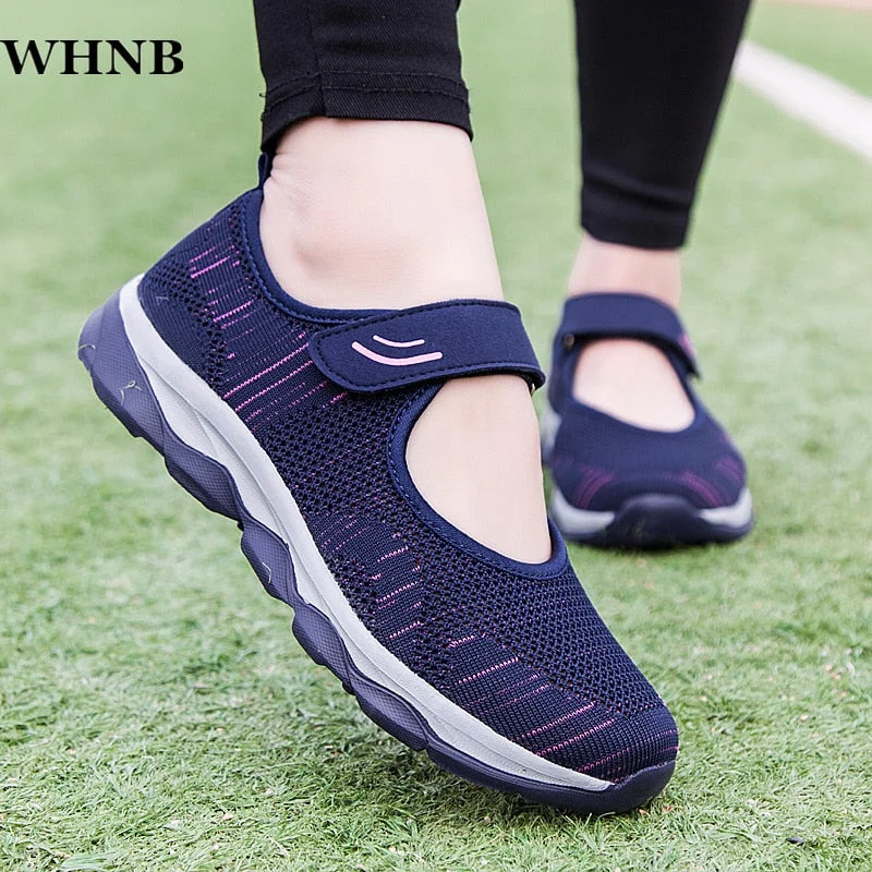 2022 Summer Fashion Women Flat Platform Shoes Woman Breathable Mesh Casual Sneakers Women Zapatos Mujer Ladies