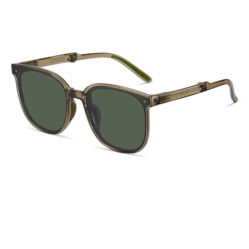 Folding Sunglasses Polarized Sunglasses Fashion Ultra Light TR Two Tone Folding Sunglasses-vocosishoes