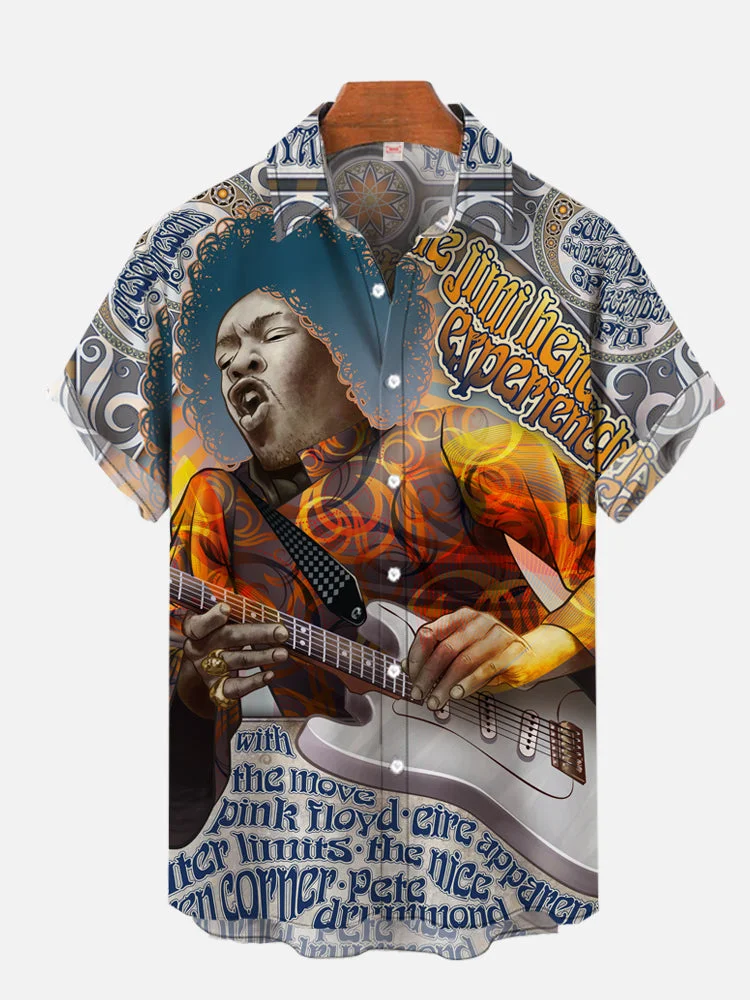 1968 The Greatest Musicians Concert Poster Printing Short Sleeve Shirt