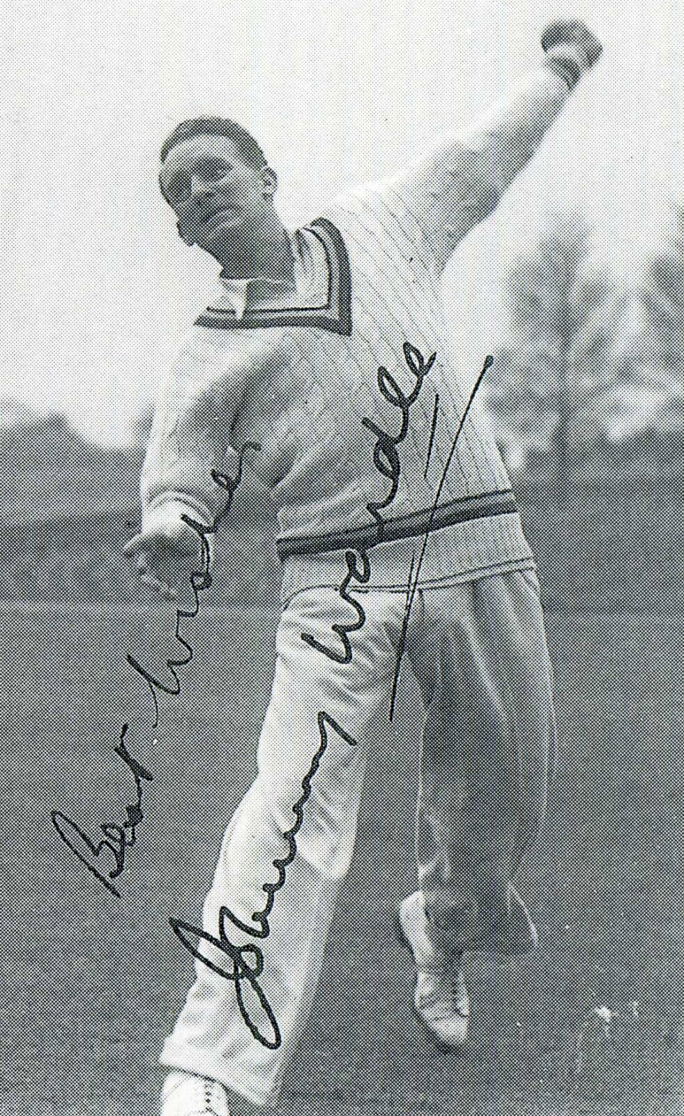 JOHNNY WARDLE Signed Paper Photo Poster paintinggraph - Yorkshire / England Cricketer - preprint