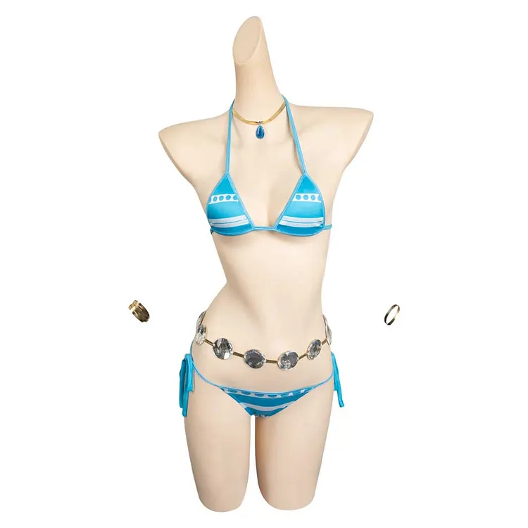 One Piece Nami Blue Swimsuit Cosplay Costume Outfits Halloween Carnival Suit