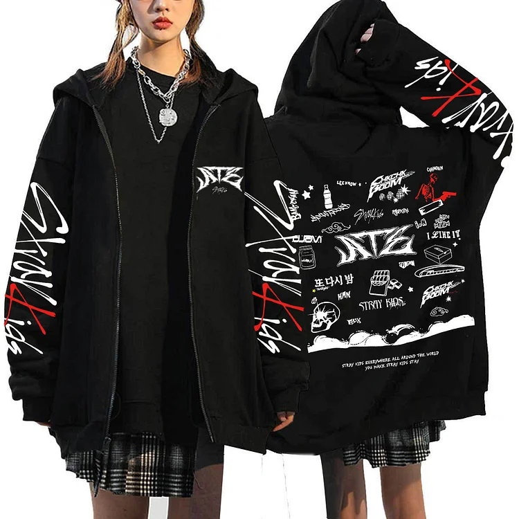 Stray Kids フーディー 2025 Stray Kids dominATE World Tour Zip-Up Hoodie