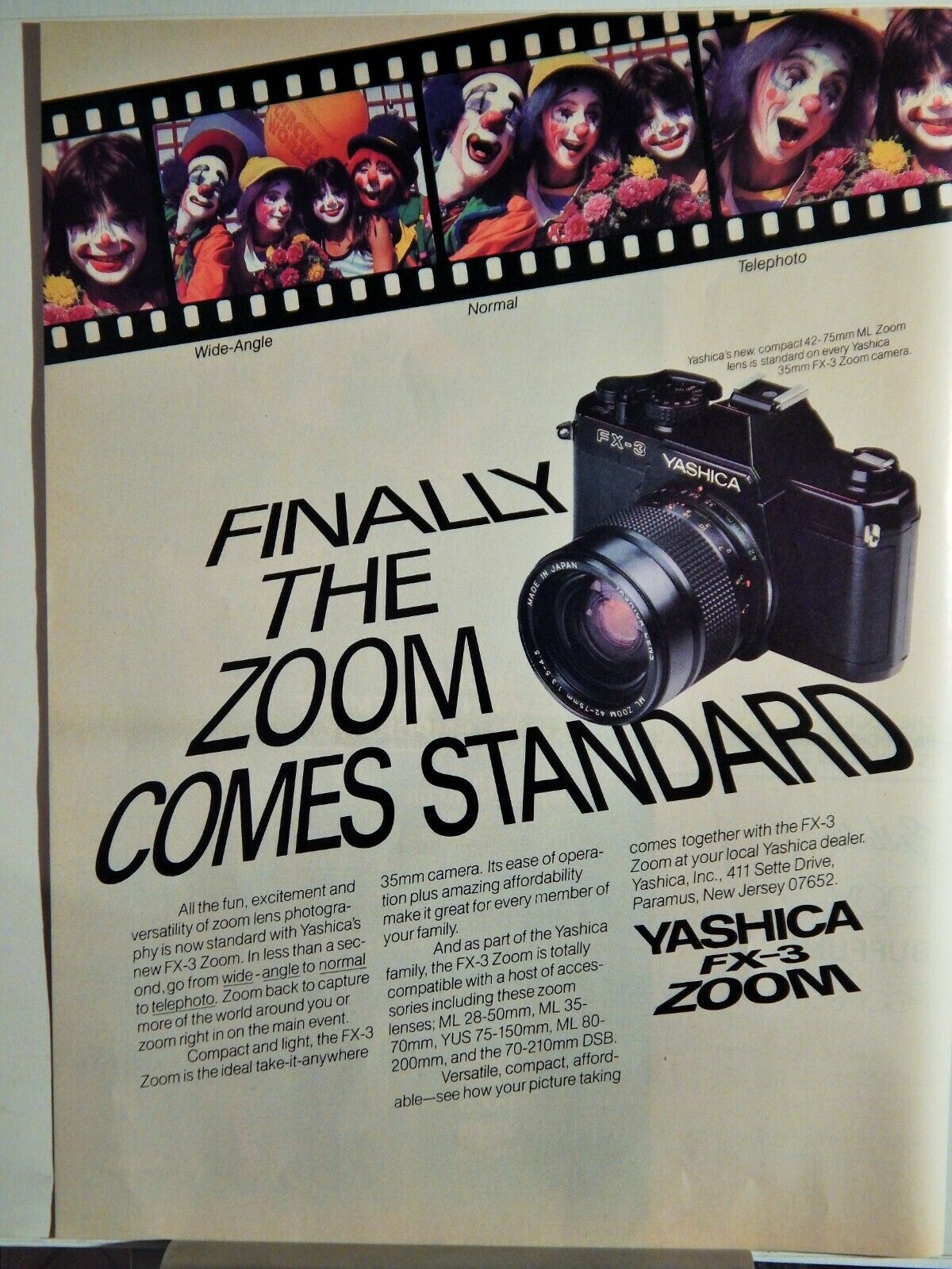 YASHICA FX-3 ZOOM SLR CAMERA / JOCKEY MEN'S BRIEFS ORIGINAL VTG 1979 Photo Poster painting AD,