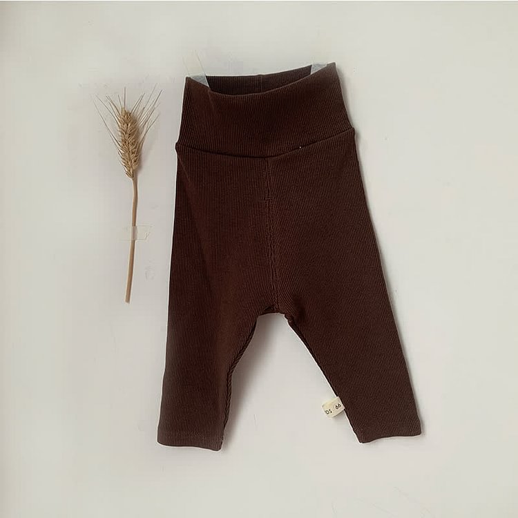 Baby Solid Color High Waist Pants