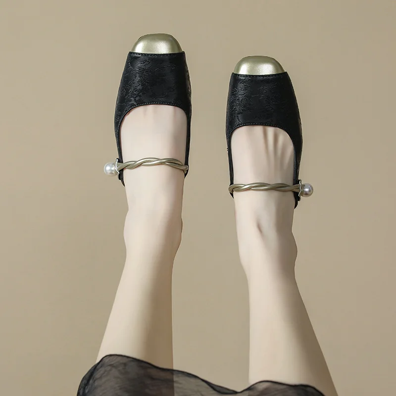 Uveng Uveng Half Slippers Female Summer Wear 2024 New Chinese Style Fairy Thick With A Word With A Cool Drag