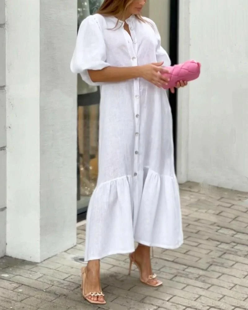 Women's Casual Solid Color Dress